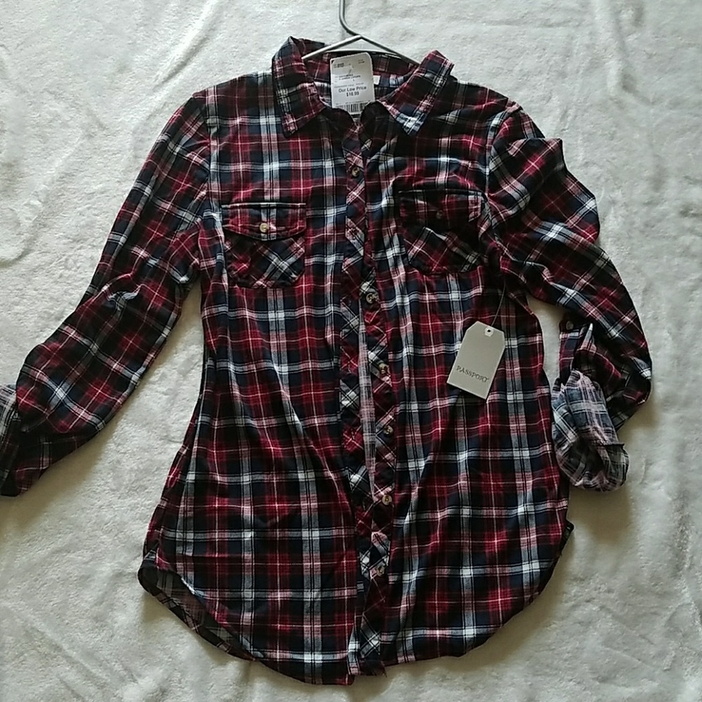 Long sleeve plaid shirt